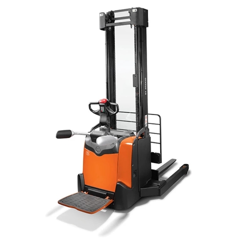 Xe nâng điện có bệ đỡ chân rộng BT Staxio 1.4t Stacker with Platform straddle Toyota