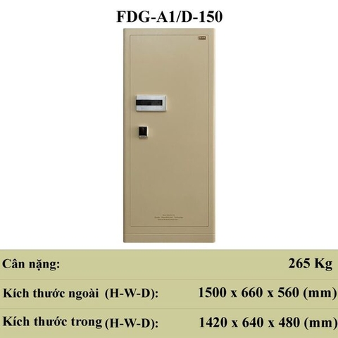 Két sắt nhập khẩu BOFA FDG-A/D150F khóa vân tay thông minh công nghệ Đức