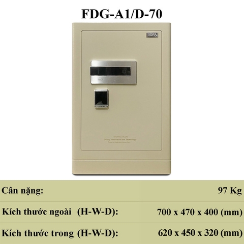 Két sắt vân tay điện tử thông minh nhập khẩu BOFA FDG-A/D70F công nghệ Đức
