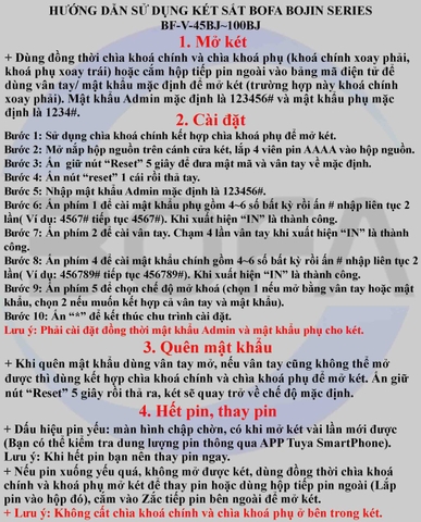 Két sắt nhập khẩu Bojin BF-V-45BJ vân tay+điện tử+app cao cấp công nghệ Đức