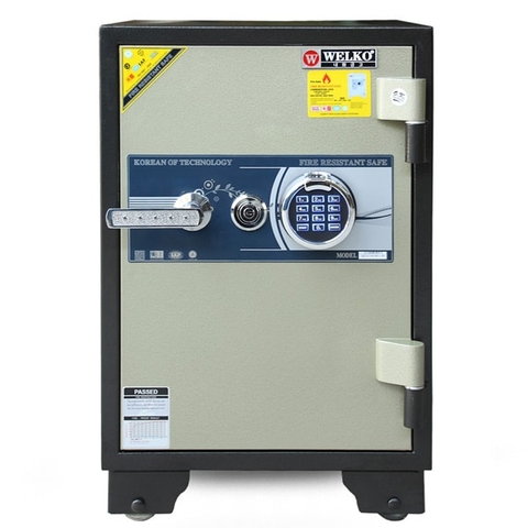 Két sắt Welko KCC120FE vân tay+điện tử+app kết nối điện thoại