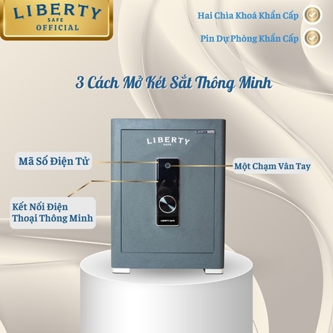 Két sắt Liberty LB58PRO vân tay+điện tử+app kết nối điện thoại