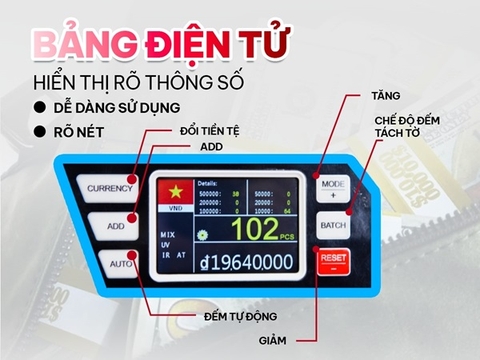 Máy Đếm Tiền Thế Hệ Mới Silicon MC-8900