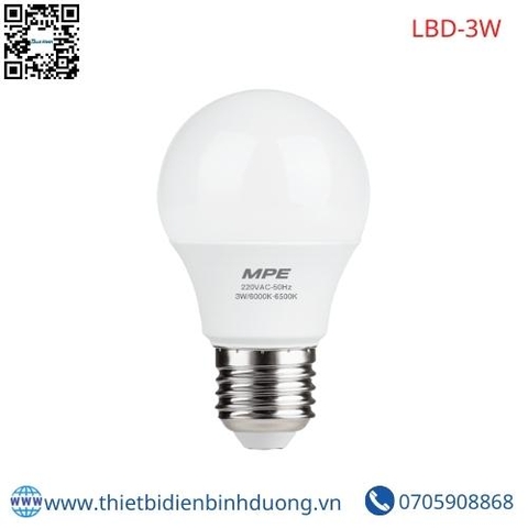 ĐÈN LED BULB 3W MPE LBD-3