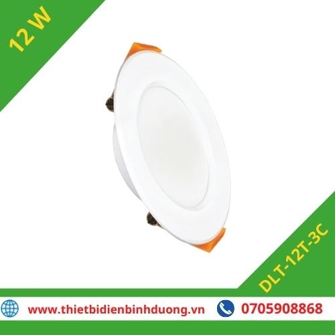 ĐÈN LED DOWNLIGHT 3 MÀU DLT 12W