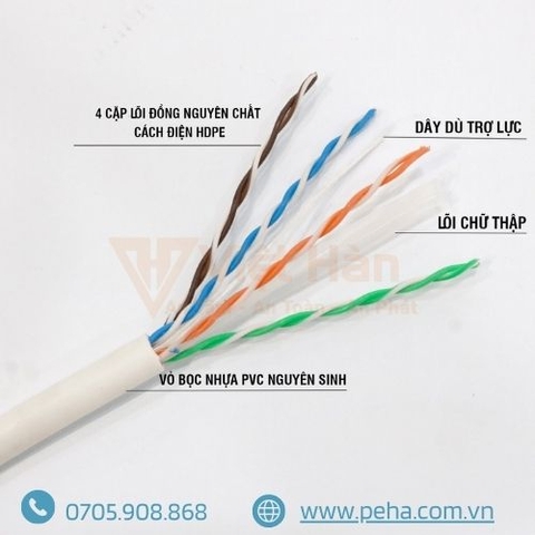 Dây cáp mạng LS-DVH CAT6E UTP 24AWG