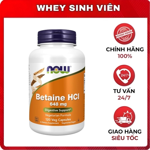 Now Betaine HCI - 648mg - 120viên
