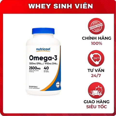 Nutricost Omega-3 2500 mg (120 viên)