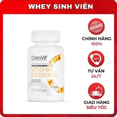 Ostrovit Vitamin D3 8000 IU (200 viên)