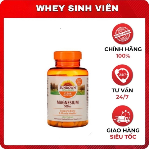 Magnesium Sundown 500mg - 180 viên