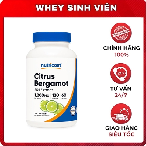 Nutricost Citrus Bergamot 1200mg - 120viên