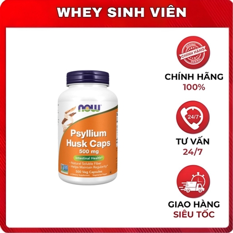 Now Psyllium Husk Caps ( Chất xơ) 500 viên