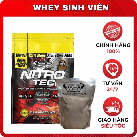 Whey Nitrotech chiết lẻ 500g