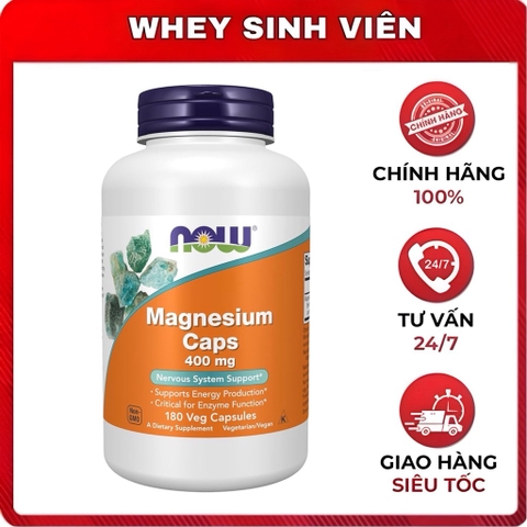 Now Magnesium Caps 400mg - 180 viên