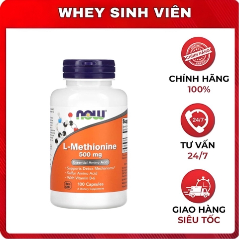 Now L - Methionine - 500mg - 100viên