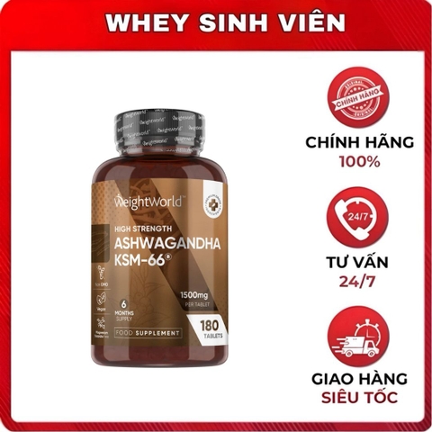 WeightWorld Ashwagandha KSM-66 ( 180 viên )