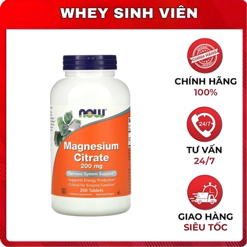 Now Magnesium Citrate - 200mg - 250viên