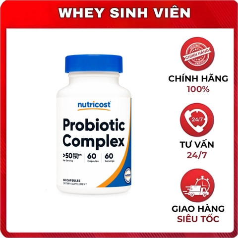 Nutricost Probiotic Complex ( > 50 Billion CFU) - 60 viên