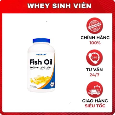 Nutricost Fish Oil 1000mg (240 viên)