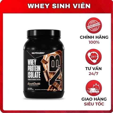NutraBio Whey Protein Isolate - 2 Lbs