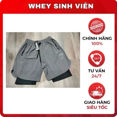 quần đùi 2 lớp gymshark