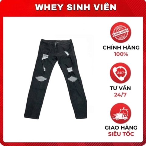 Quần jean Đen rách Trắng