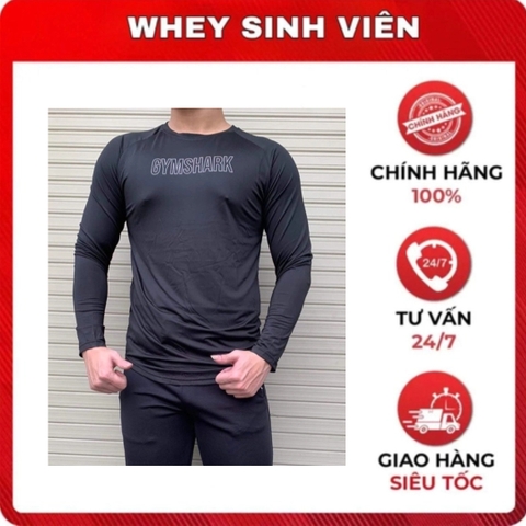 Áo dài tay chữ Gymshark trước ngực