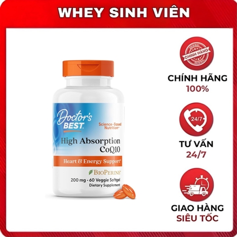 Doctor's Best CoQ10 High Absorption 200mg - 60 viên