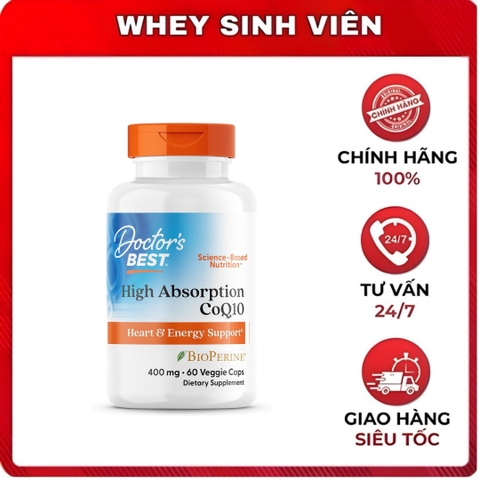 Doctor's Best CoQ10 High Absorption 400mg - 60 viên