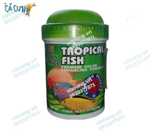 THỨC ĂN CÁ ALI, SẶC, PHƯỢNG HOÀNG TROPICAL FISH PRO CHOICE 75G