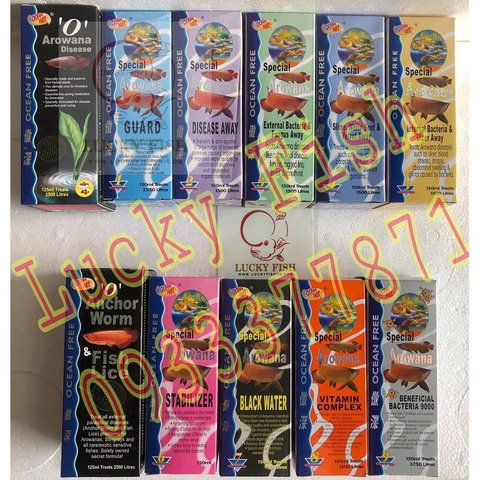 Chai Số 5 cá rồng - Xử lý lở loét, Mờ mắt, Xù Vảy cho cá cảnh (Hàng Công Ty)