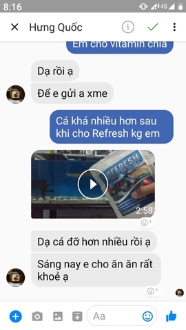 Vitamin REFRESH Dưỡng Cá dành cho mọi loại cá cảnh - HÀNG CÔNG TY