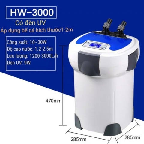 LỌC NGOÀI SUNSUN HW-3000 CHO HỒ CÁ