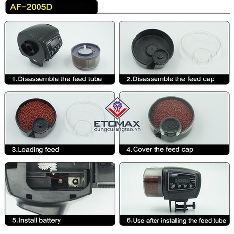 Máy cho cá ăn tự động lập trình điện tử AF2005D - Hàng Công Ty