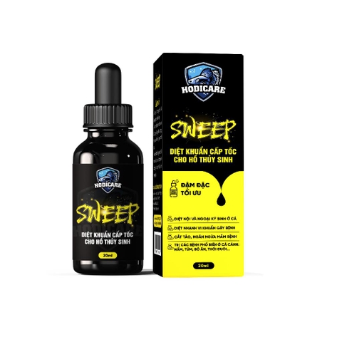 Sweep Hodicare - Chuyên xử lý nấm, bỏ ăn, lờ đờ, xuất huyết, ký sinh trùng cho cá cảnh (Hàng Cty)