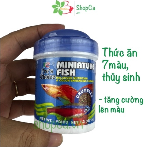 THỨC ĂN MINIATURE FISH PRO'S CHOICE 38G - THỨC ĂN CHO CÁ NHỎ (LS XANH DƯƠNG)