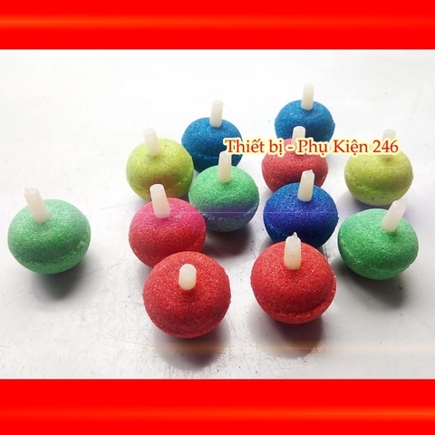Cục sủi oxy tròn nhiều màu cho hồ cá cảnh
