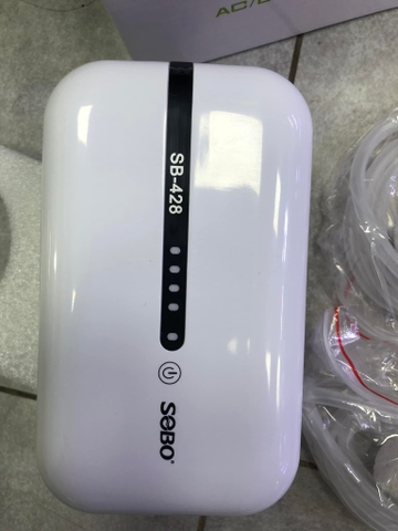 Máy sủi oxy tích điện 2 vòi siêu êm Sobo SB 428 (Hàng Công Ty)