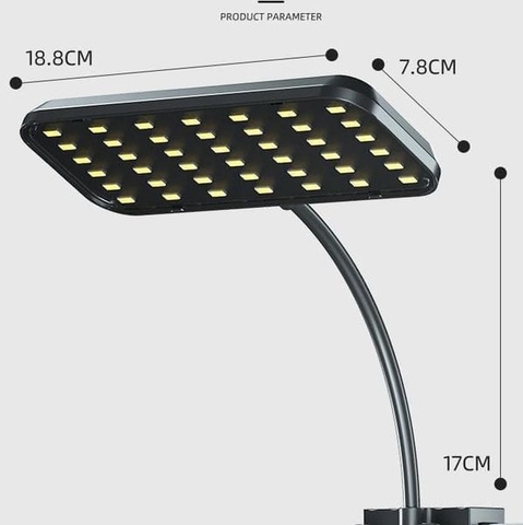 Đèn Led Kẹp RGB DEYAO CF-02 - Đèn Đỏ Cá Không Đỏ Nước Cho Bể Cá Cảnh, Bể Thủy Sinh (Hàng Công Ty)