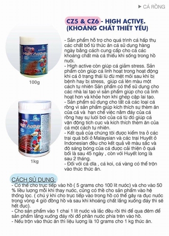 Khoáng Chất High Active 1Kg (Hàng Công Ty)