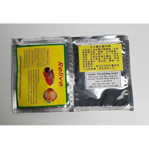 Bột RELIVE Xử Lý Khi Cá Bị Sình Bụng Phân Trắng - Hàng Công Ty