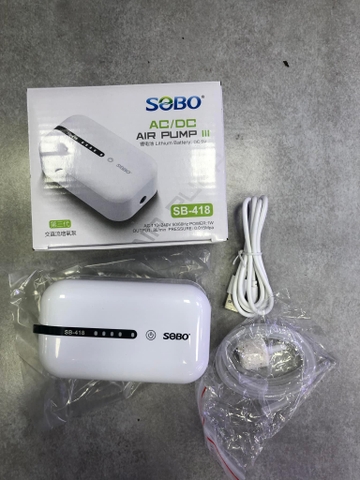 Máy sủi oxy tích điện 1 vòi siêu êm Sobo SB 418 (Hàng Công Ty)