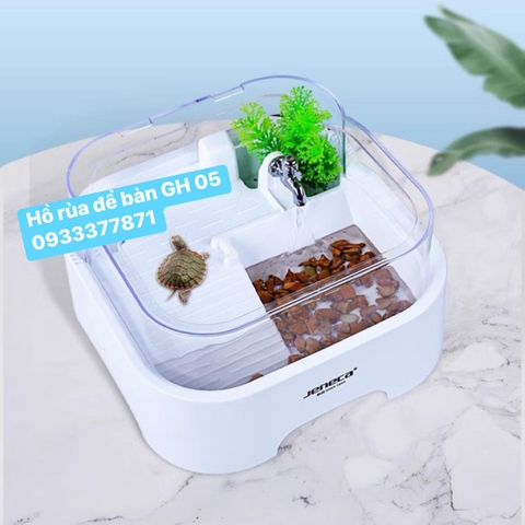Hồ nuôi rùa chuyên dụng mini để bàn GH 05 size 28x28x17 (Hàng Nhập Khẩu)