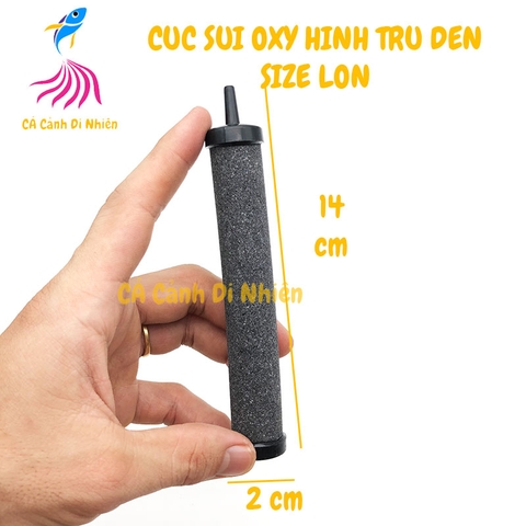 Thanh sủi oxy hình TRỤ ĐEN - Đá sủi cực mịn cho hồ cá cảnh