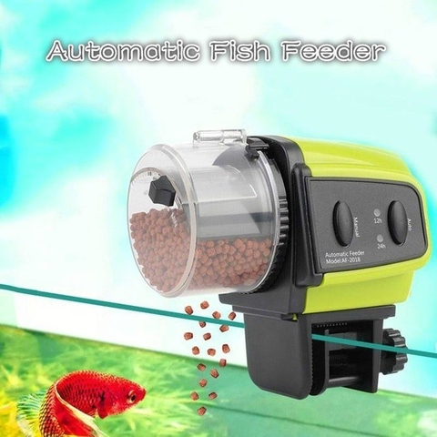 Máy cho cá ăn tự động dùng pin Hiệu AquaBlue Model AF-2018 - Hàng Công Ty