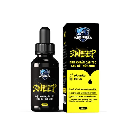 Sweep Hodicare - Chuyên xử lý nấm, bỏ ăn, lờ đờ, xuất huyết, ký sinh trùng cho cá cảnh (Hàng Cty)