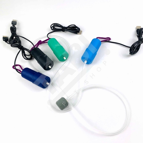 Máy sủi oxy mini siêu êm chạy bằng USB, sử dụng tốt khi đi câu cá