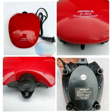 Máy Sủi Oxy bể cá Jeneca AP-8803/ 8806 hàng cao cấp, máy êm, khỏe, tiết kiệm điện
