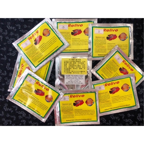 Bột RELIVE Xử Lý Khi Cá Bị Sình Bụng Phân Trắng - Hàng Công Ty