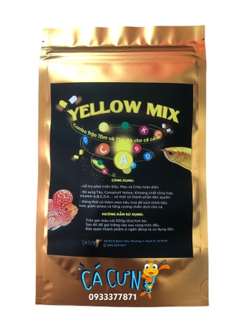 Combo Trộn Tôm - Tim Bò - Thức ăn cho cá cảnh - RED MIX và YELLOW MIX